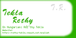 tekla rethy business card
